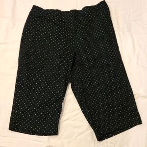 NWOT Just My Size Black & White Polka Dot Capri 2x 18W 20W